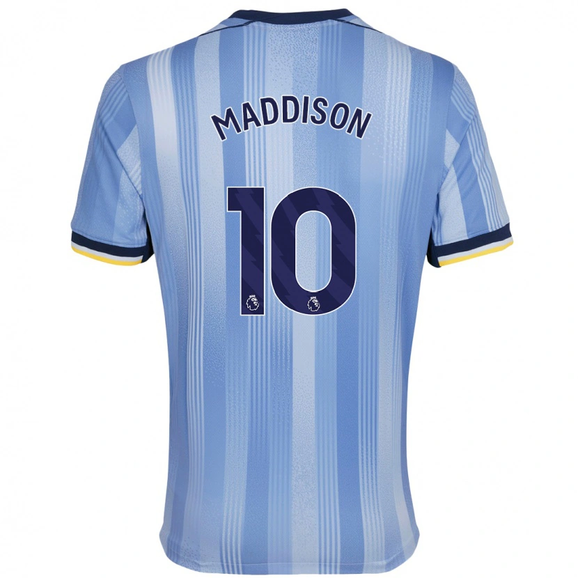 Danxen Børn James Maddison #10 Lyseblå Udebane Spillertrøjer 2024/25 Trøje T-Shirt