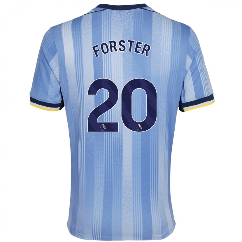 Danxen Børn Fraser Forster #20 Lyseblå Udebane Spillertrøjer 2024/25 Trøje T-Shirt