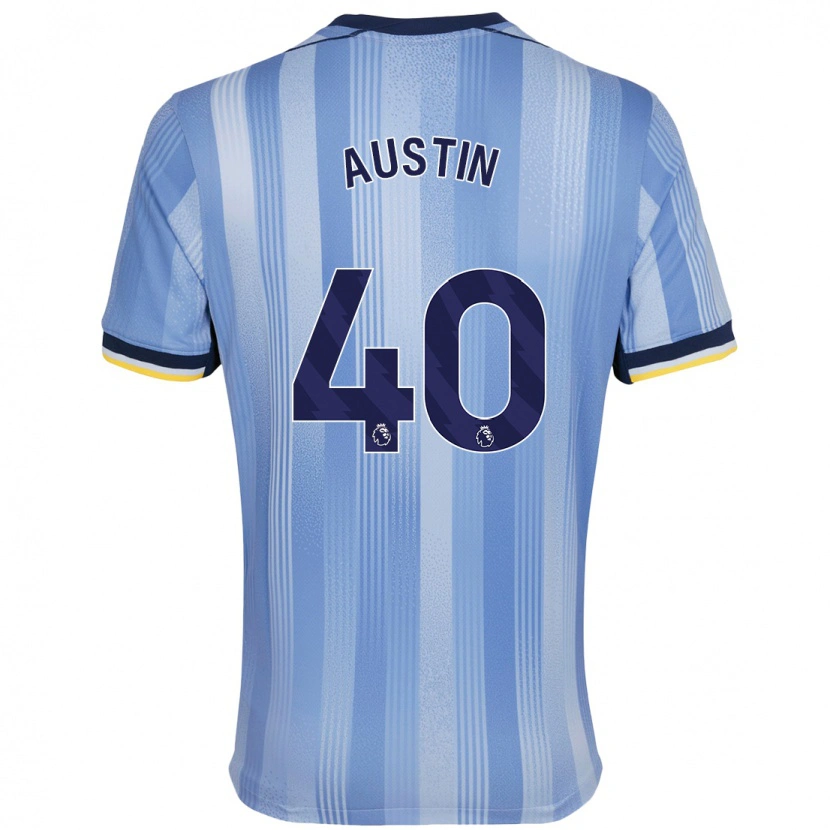 Danxen Børn Brandon Austin #40 Lyseblå Udebane Spillertrøjer 2024/25 Trøje T-Shirt