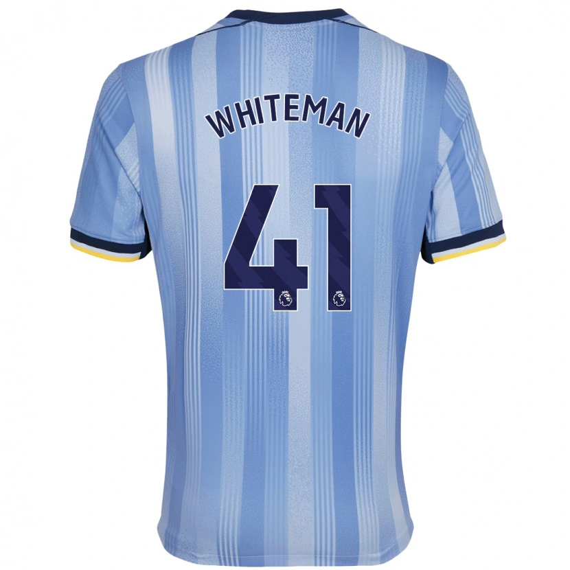Danxen Børn Alfie Whiteman #41 Lyseblå Udebane Spillertrøjer 2024/25 Trøje T-Shirt