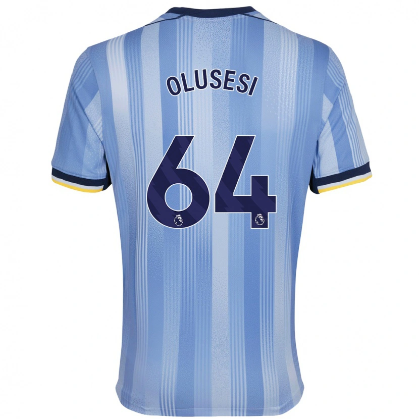 Danxen Børn Callum Olusesi #64 Lyseblå Udebane Spillertrøjer 2024/25 Trøje T-Shirt
