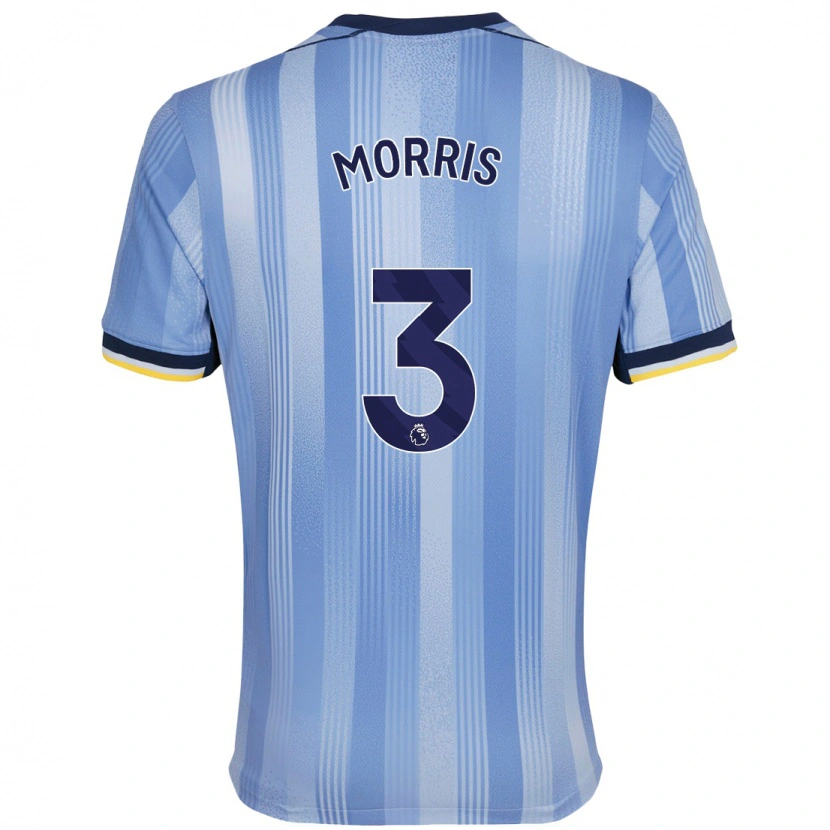 Danxen Børn Ella Morris #3 Lyseblå Udebane Spillertrøjer 2024/25 Trøje T-Shirt