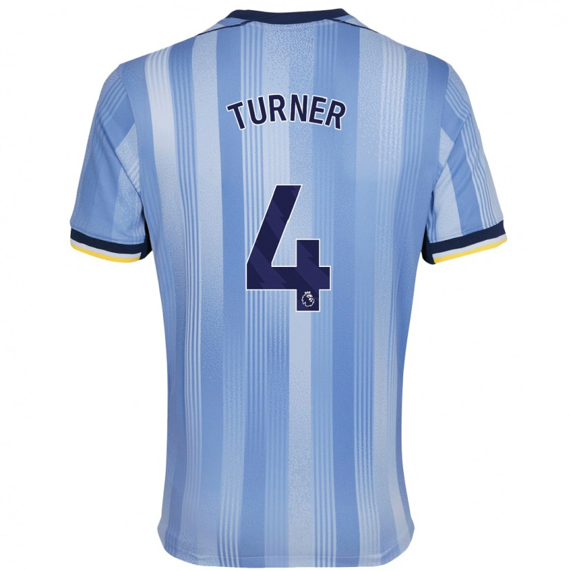 Danxen Børn Amy Turner #4 Lyseblå Udebane Spillertrøjer 2024/25 Trøje T-Shirt