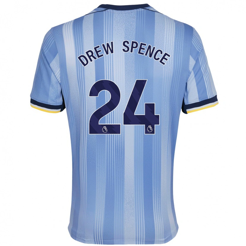 Danxen Børn Drew Spence #24 Lyseblå Udebane Spillertrøjer 2024/25 Trøje T-Shirt