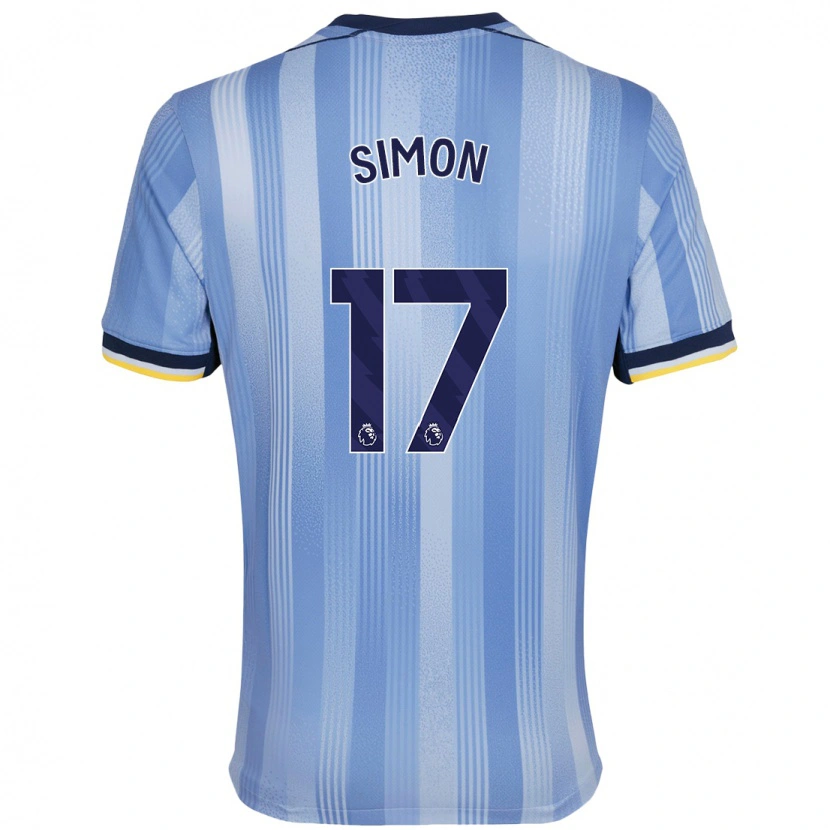 Danxen Børn Kyah Simon #17 Lyseblå Udebane Spillertrøjer 2024/25 Trøje T-Shirt