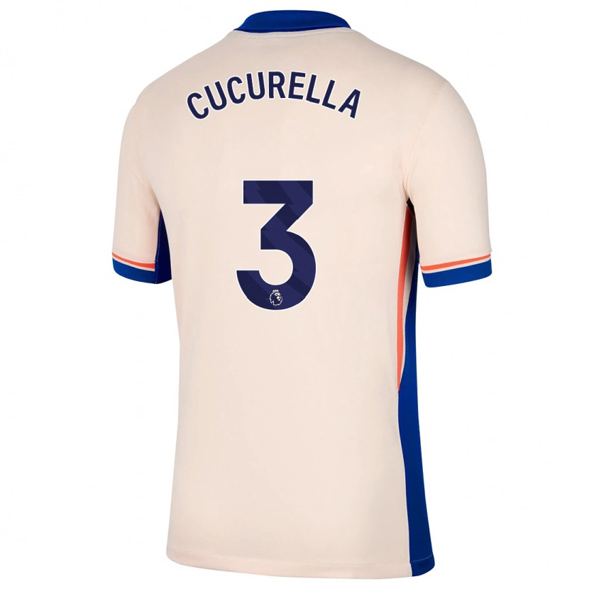 Danxen Børn Marc Cucurella #3 Lys Beige Udebane Spillertrøjer 2024/25 Trøje T-Shirt