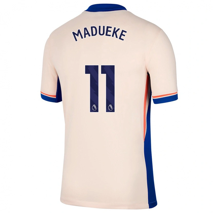 Danxen Børn Noni Madueke #11 Lys Beige Udebane Spillertrøjer 2024/25 Trøje T-Shirt