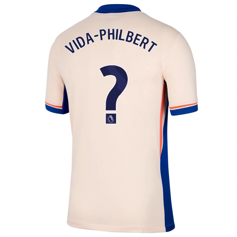 Danxen Børn Joel Vida-Philbert #0 Lys Beige Udebane Spillertrøjer 2024/25 Trøje T-Shirt