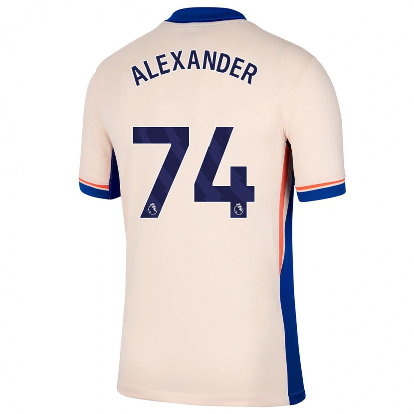 Danxen Børn Reiss-Alexander Russell-Denny #74 Lys Beige Udebane Spillertrøjer 2024/25 Trøje T-Shirt