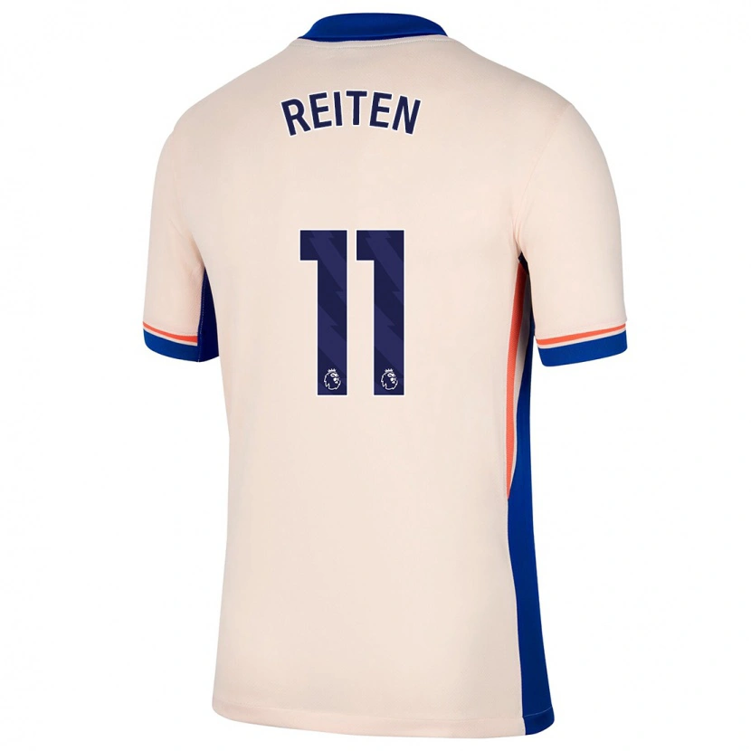 Danxen Børn Guro Reiten #11 Lys Beige Udebane Spillertrøjer 2024/25 Trøje T-Shirt