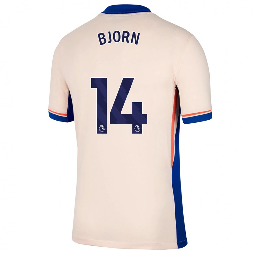 Danxen Børn Nathalie Björn #14 Lys Beige Udebane Spillertrøjer 2024/25 Trøje T-Shirt
