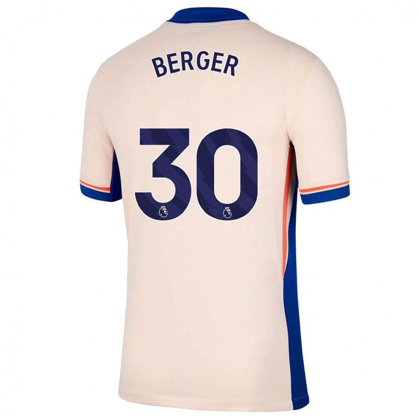 Danxen Børn Ann-Katrin Berger #30 Lys Beige Udebane Spillertrøjer 2024/25 Trøje T-Shirt