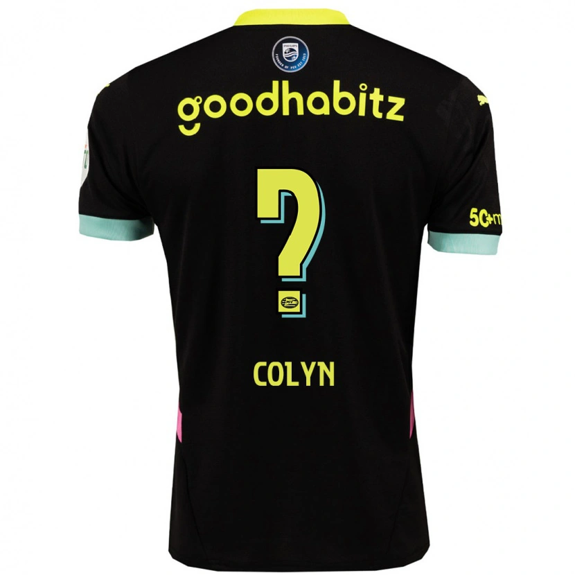 Danxen Børn Simon Colyn #0 Sort Gul Udebane Spillertrøjer 2024/25 Trøje T-Shirt