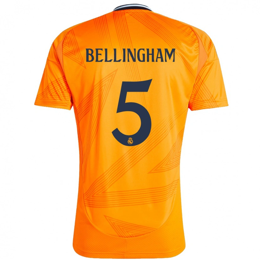 Danxen Børn Jude Bellingham #5 Orange Udebane Spillertrøjer 2024/25 Trøje T-Shirt