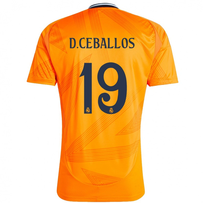 Danxen Børn Dani Ceballos #19 Orange Udebane Spillertrøjer 2024/25 Trøje T-Shirt