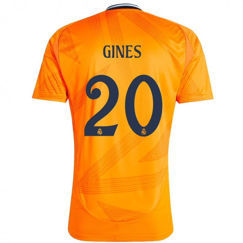 Danxen Børn Álvaro Ginés #20 Orange Udebane Spillertrøjer 2024/25 Trøje T-Shirt