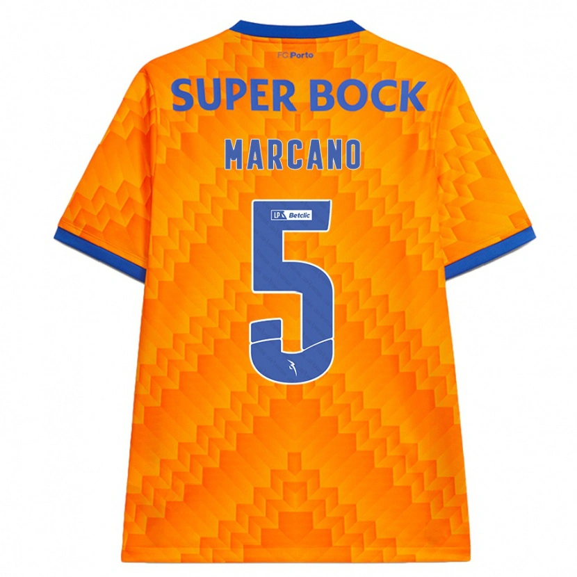 Danxen Børn Iván Marcano #5 Orange Udebane Spillertrøjer 2024/25 Trøje T-Shirt