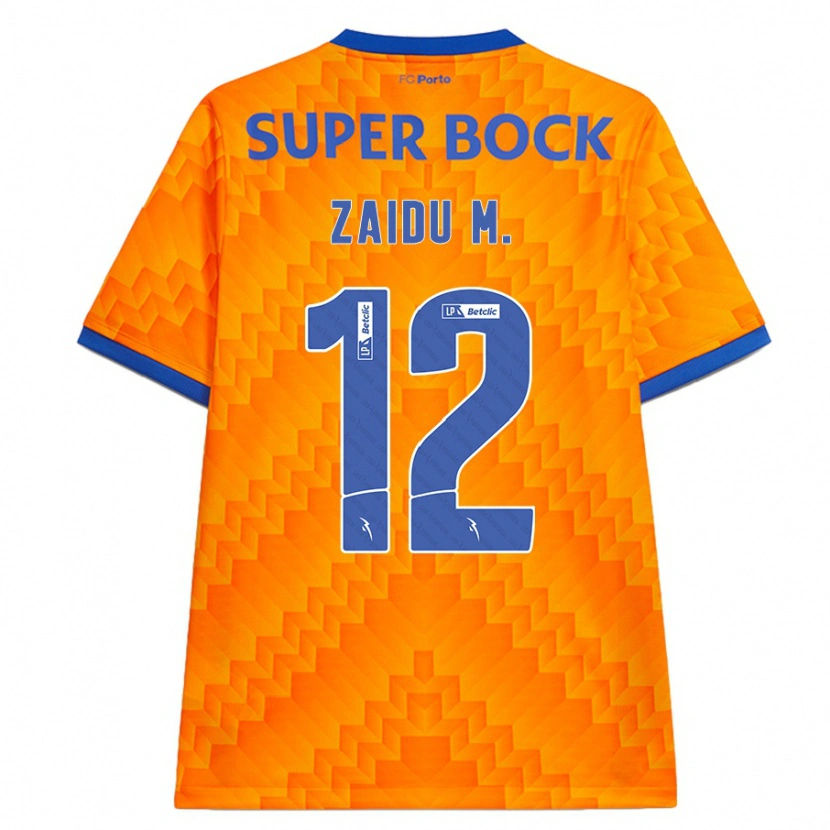 Danxen Børn Zaidu #12 Orange Udebane Spillertrøjer 2024/25 Trøje T-Shirt