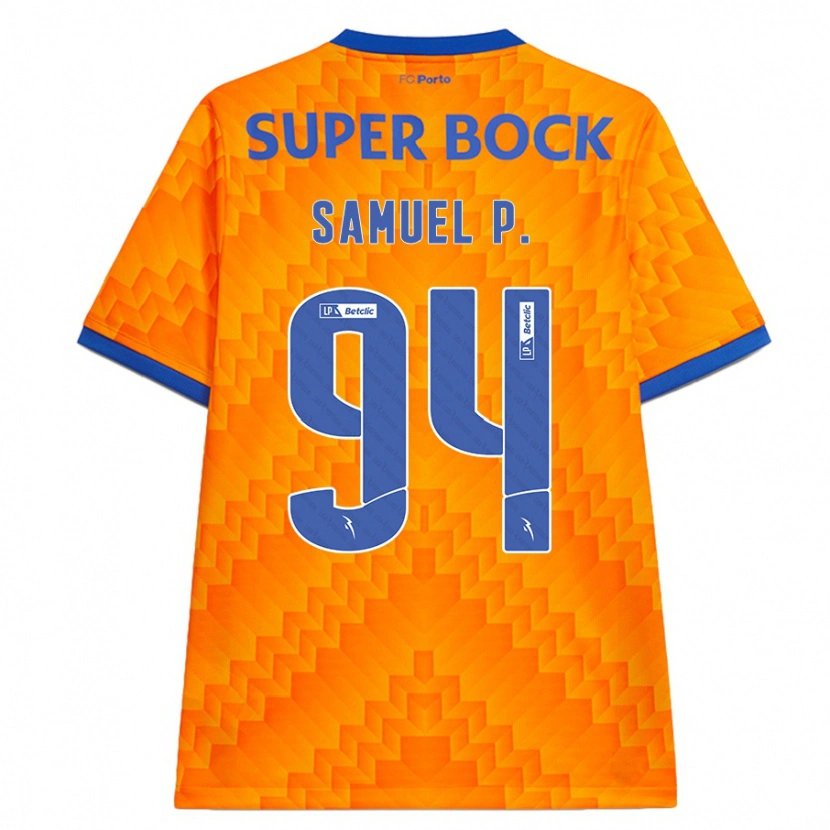 Danxen Børn Samuel Portugal #94 Orange Udebane Spillertrøjer 2024/25 Trøje T-Shirt