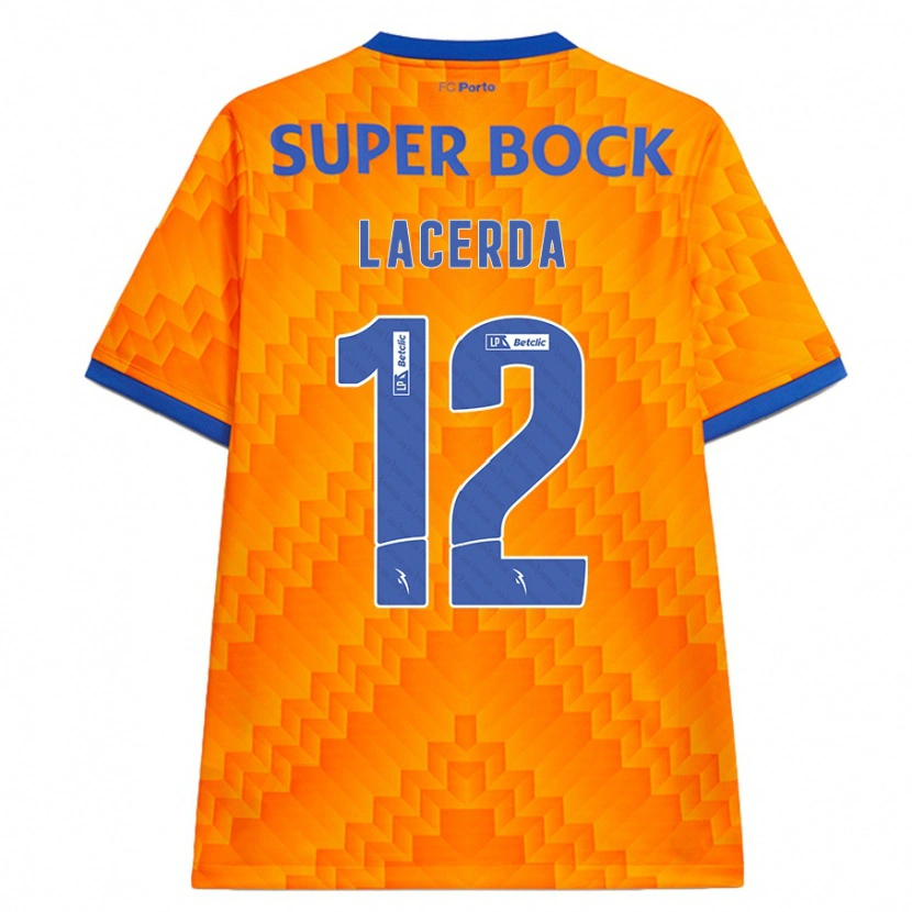 Danxen Børn Lacerda #12 Orange Udebane Spillertrøjer 2024/25 Trøje T-Shirt
