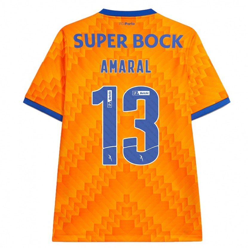 Danxen Børn Fábio Amaral #13 Orange Udebane Spillertrøjer 2024/25 Trøje T-Shirt