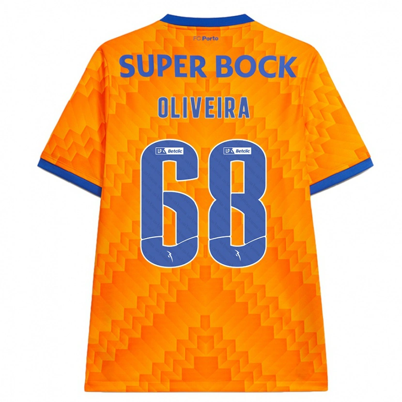 Danxen Børn André Oliveira #68 Orange Udebane Spillertrøjer 2024/25 Trøje T-Shirt