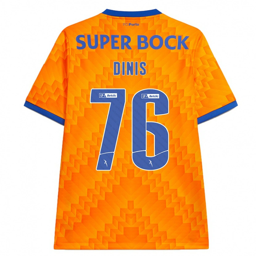 Danxen Børn Dinis #76 Orange Udebane Spillertrøjer 2024/25 Trøje T-Shirt