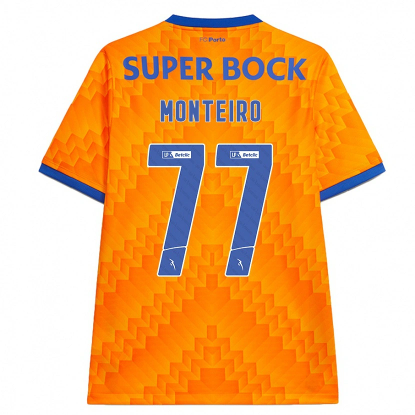 Danxen Børn Rui Monteiro #77 Orange Udebane Spillertrøjer 2024/25 Trøje T-Shirt