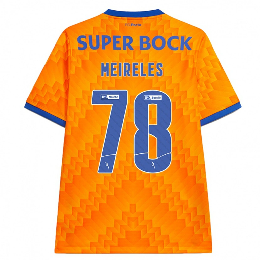 Danxen Børn Jorge Meireles #78 Orange Udebane Spillertrøjer 2024/25 Trøje T-Shirt