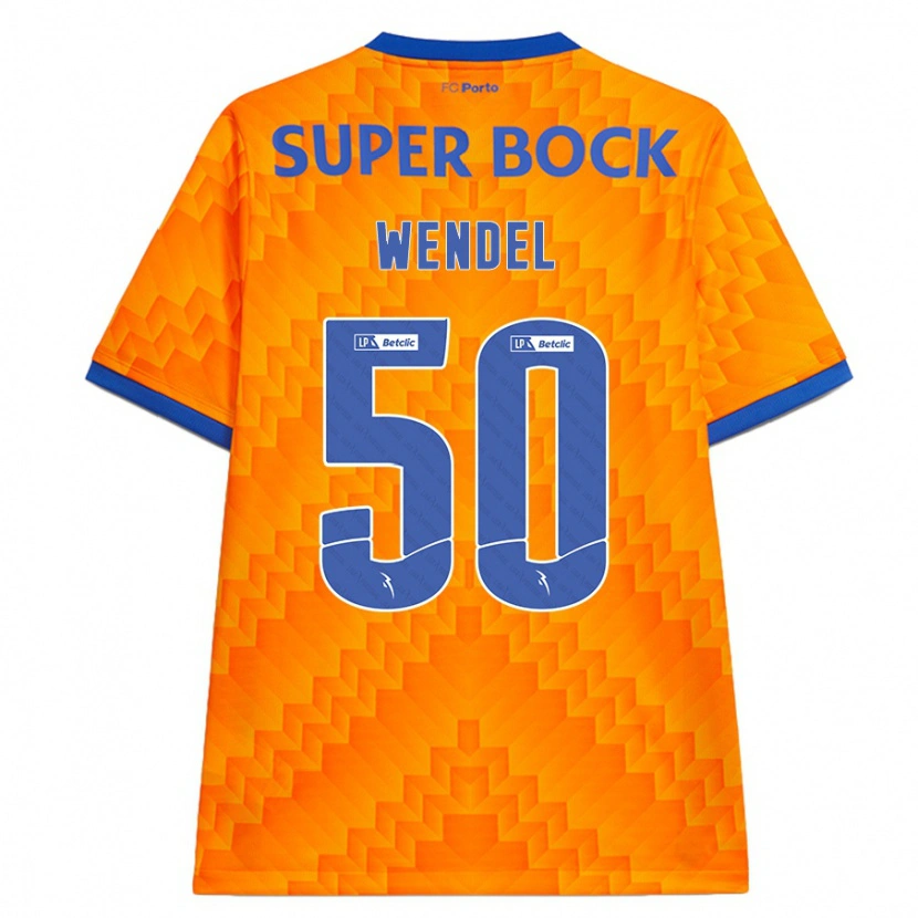Danxen Børn Wendel #50 Orange Udebane Spillertrøjer 2024/25 Trøje T-Shirt