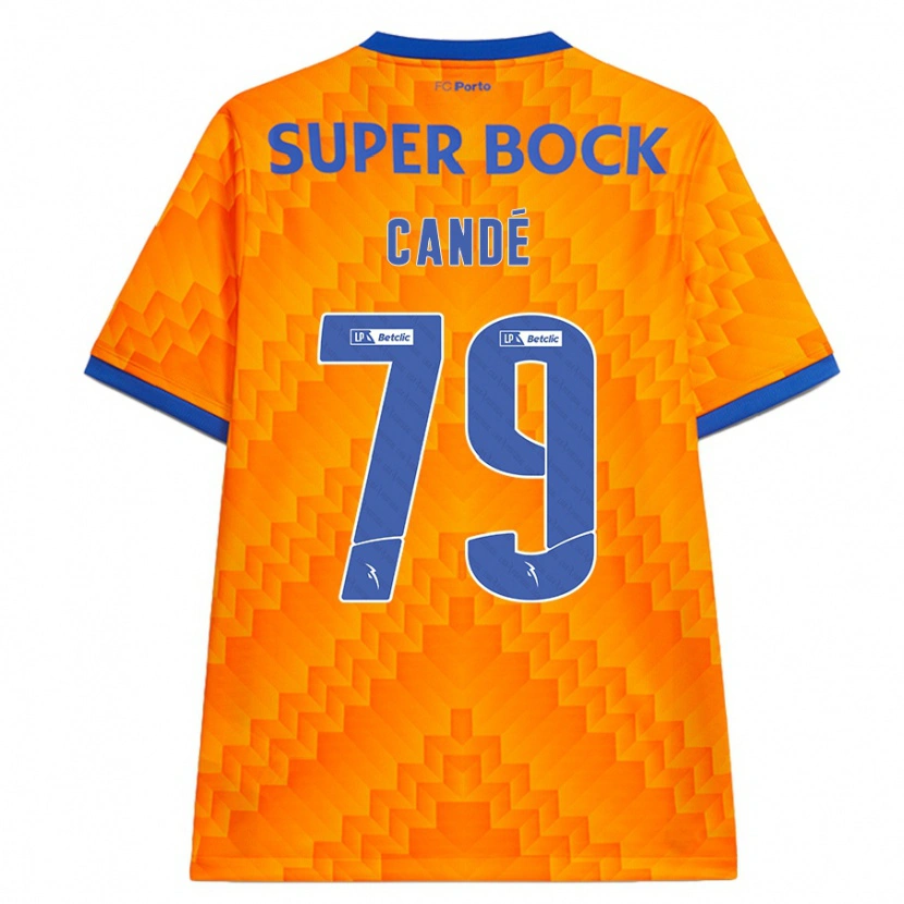 Danxen Børn Umaro Candé #79 Orange Udebane Spillertrøjer 2024/25 Trøje T-Shirt