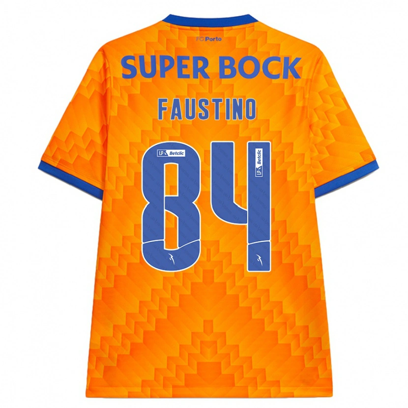Danxen Børn Levi Faustino #84 Orange Udebane Spillertrøjer 2024/25 Trøje T-Shirt