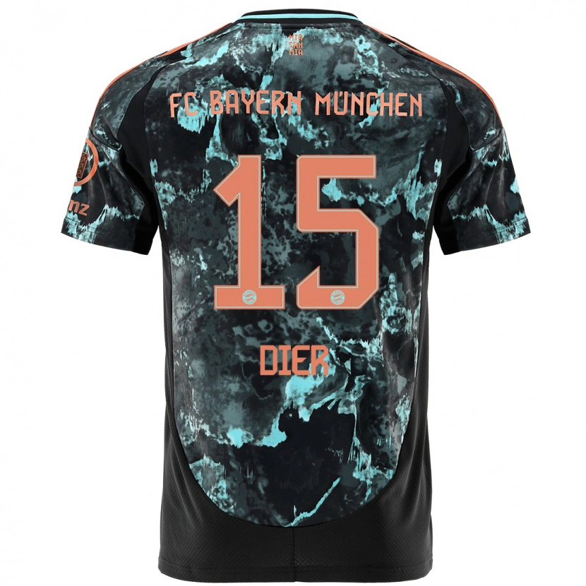 Danxen Børn Eric Dier #15 Sort Udebane Spillertrøjer 2024/25 Trøje T-Shirt