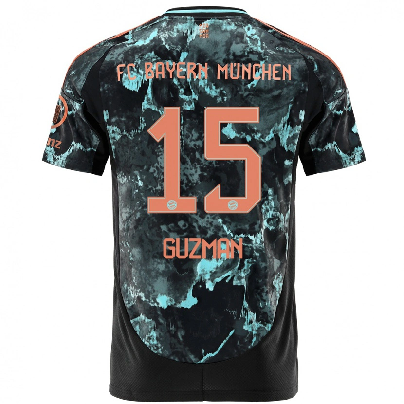 Danxen Børn Ana María Guzmán #15 Sort Udebane Spillertrøjer 2024/25 Trøje T-Shirt