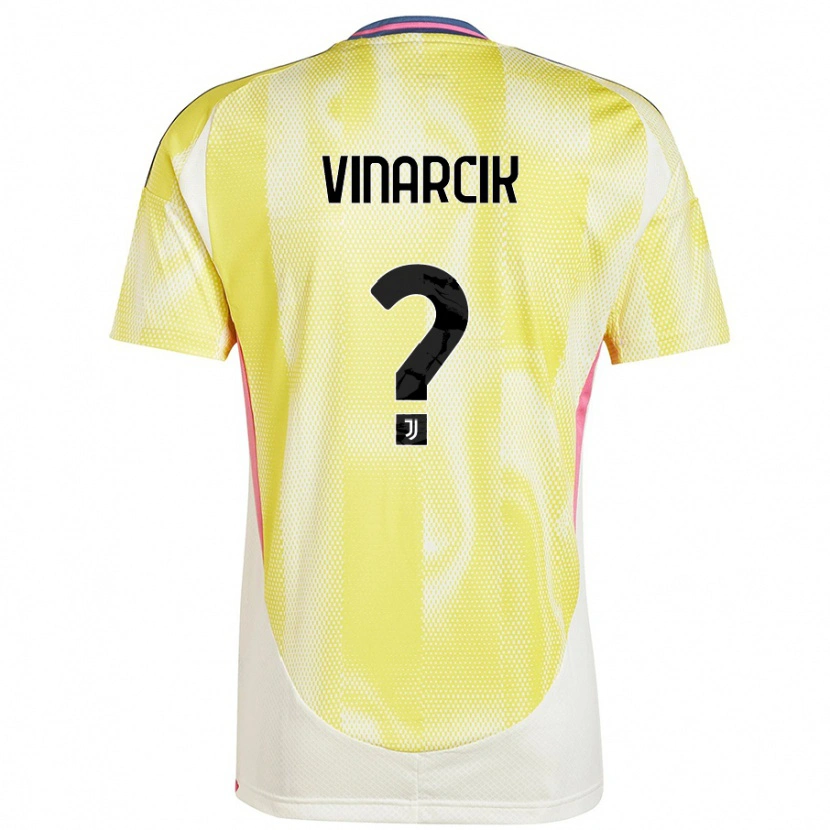Danxen Børn Jakub Vinarcik #0 Solgul Udebane Spillertrøjer 2024/25 Trøje T-Shirt