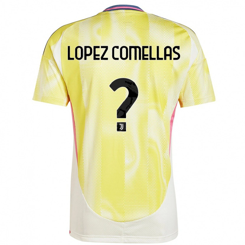 Danxen Børn Ivan Lopez Comellas #0 Solgul Udebane Spillertrøjer 2024/25 Trøje T-Shirt