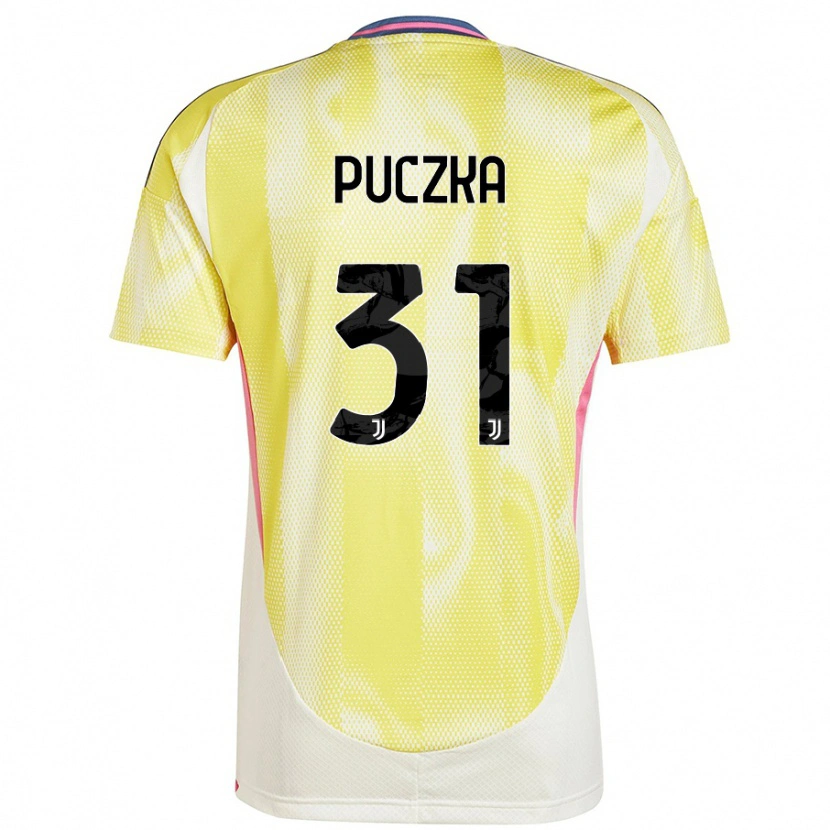 Danxen Børn David Puczka #31 Solgul Udebane Spillertrøjer 2024/25 Trøje T-Shirt