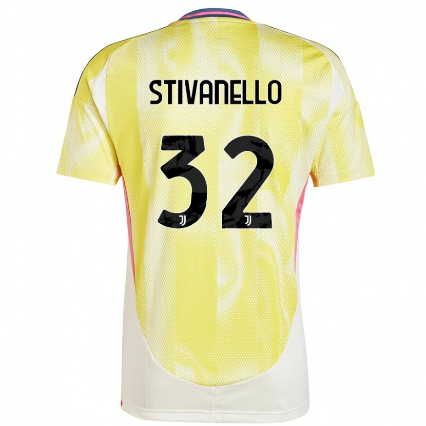 Danxen Børn Riccardo Stivanello #32 Solgul Udebane Spillertrøjer 2024/25 Trøje T-Shirt