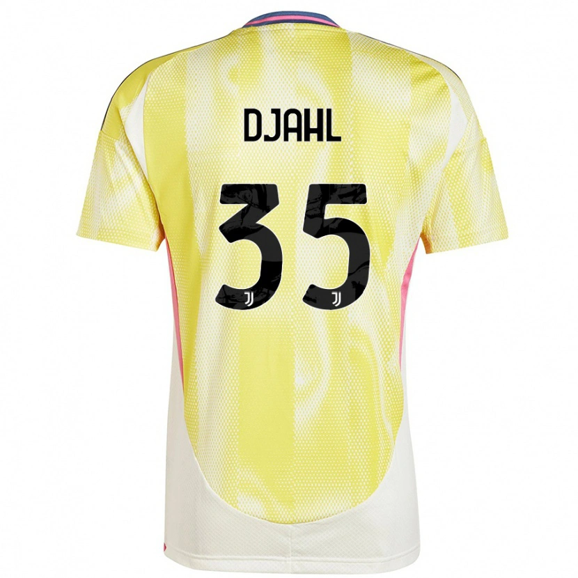 Danxen Børn Rayan Djahl #35 Solgul Udebane Spillertrøjer 2024/25 Trøje T-Shirt