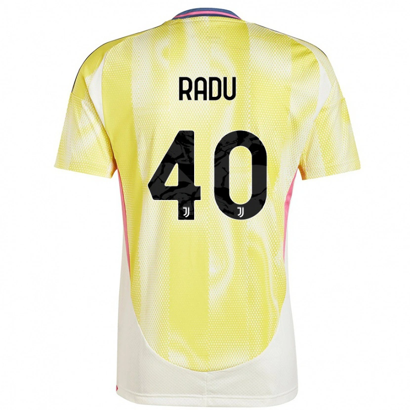 Danxen Børn Riccardo Radu #40 Solgul Udebane Spillertrøjer 2024/25 Trøje T-Shirt