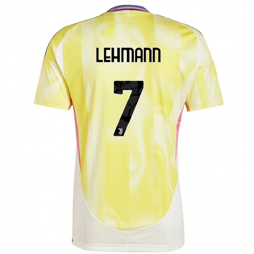 Danxen Børn Alisha Lehmann #7 Solgul Udebane Spillertrøjer 2024/25 Trøje T-Shirt