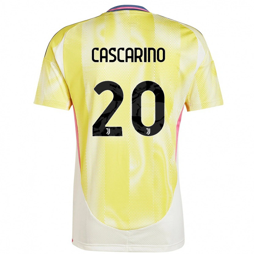 Danxen Børn Estelle Cascarino #20 Solgul Udebane Spillertrøjer 2024/25 Trøje T-Shirt