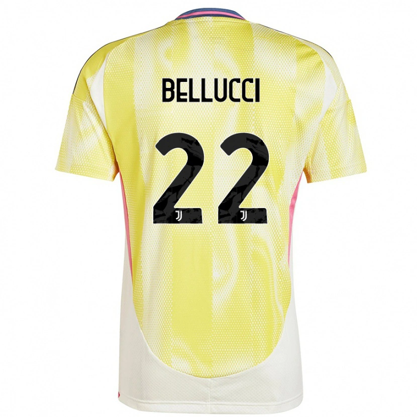 Danxen Børn Melissa Bellucci #22 Solgul Udebane Spillertrøjer 2024/25 Trøje T-Shirt