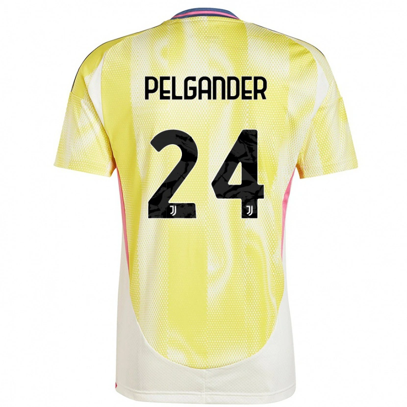 Danxen Børn Elsa Pelgander #24 Solgul Udebane Spillertrøjer 2024/25 Trøje T-Shirt