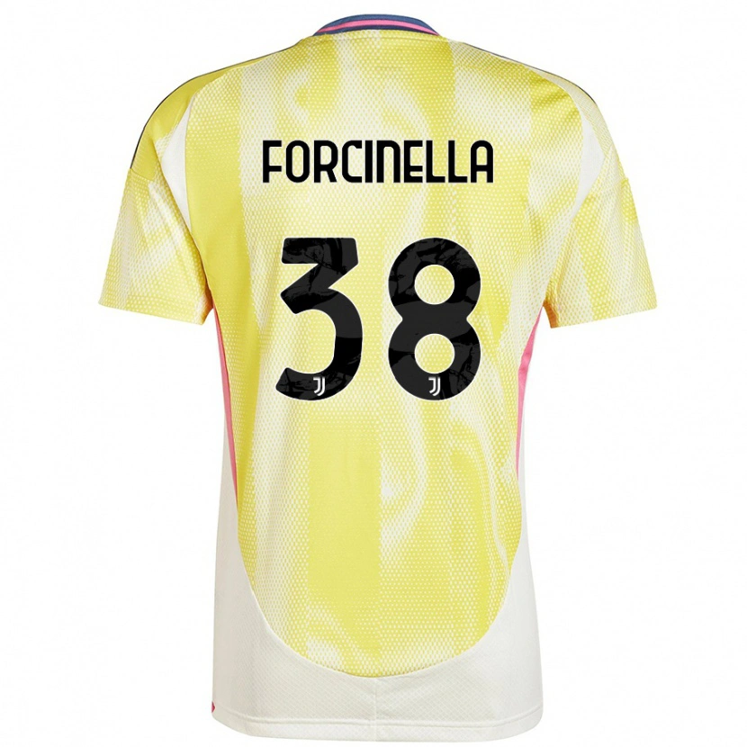 Danxen Børn Camilla Forcinella #38 Solgul Udebane Spillertrøjer 2024/25 Trøje T-Shirt