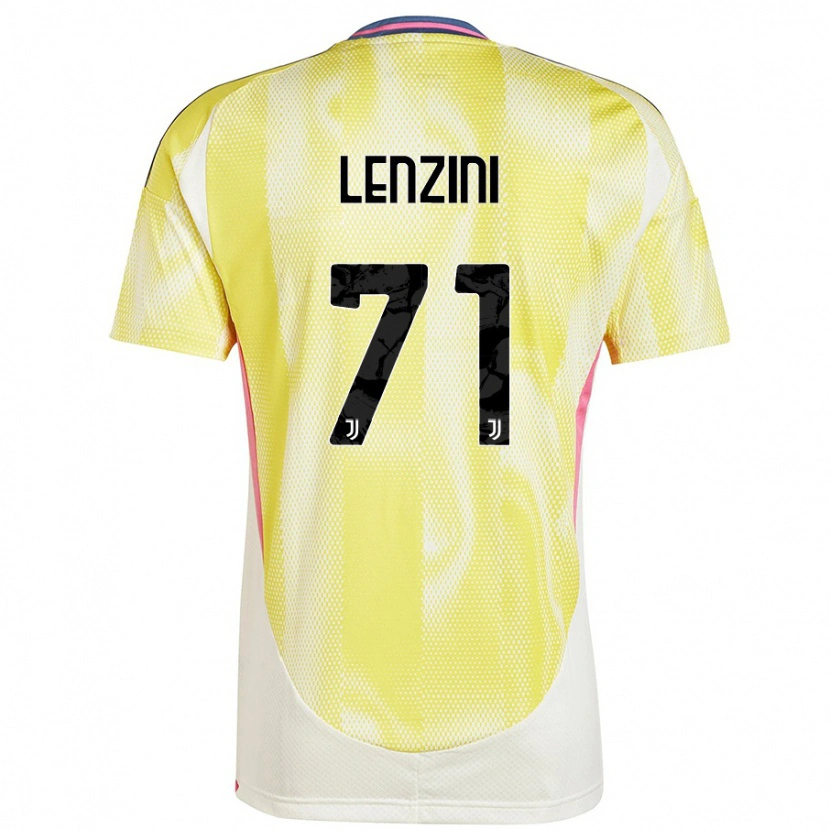 Danxen Børn Martina Lenzini #71 Solgul Udebane Spillertrøjer 2024/25 Trøje T-Shirt