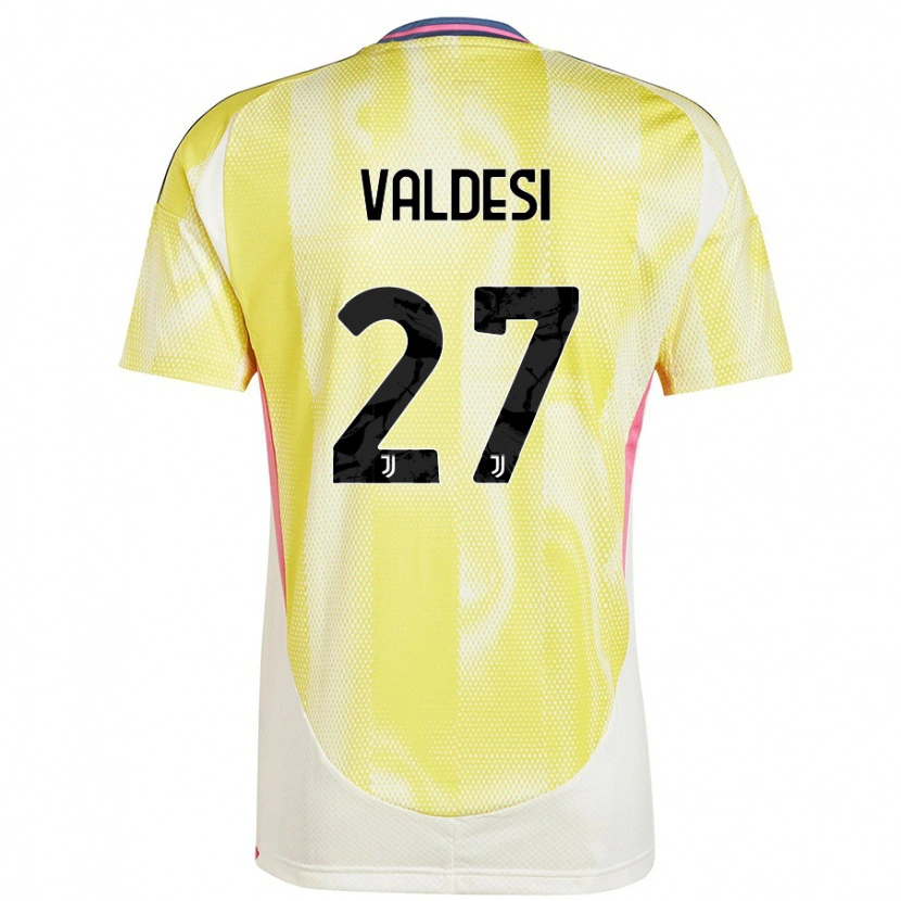 Danxen Børn Andrea Valdesi #27 Solgul Udebane Spillertrøjer 2024/25 Trøje T-Shirt