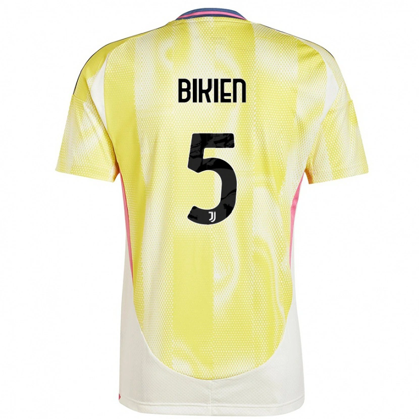 Danxen Børn Felix Nzouango Bikien #5 Solgul Udebane Spillertrøjer 2024/25 Trøje T-Shirt