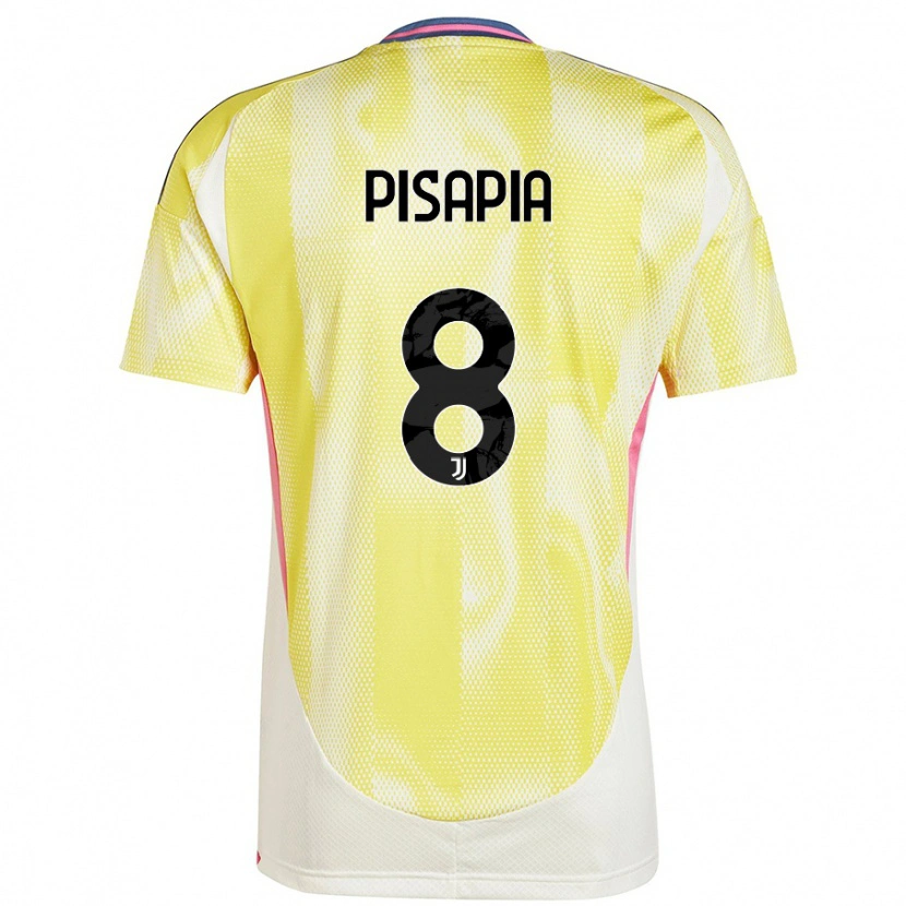Danxen Børn Luciano Pisapia #8 Solgul Udebane Spillertrøjer 2024/25 Trøje T-Shirt