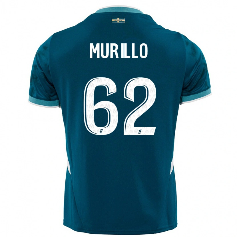 Danxen Børn Amir Murillo #62 Turkis Blå Udebane Spillertrøjer 2024/25 Trøje T-Shirt